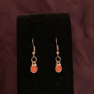 LITTLE ORANGE STONE EARRINGS